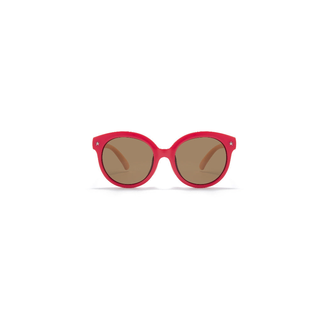 LT DUCK Children and Teenagers' Yellow Duck Sunglasses UV Protection, TR Material, Two Colors Available, with a Glasses Box (Red Pink)