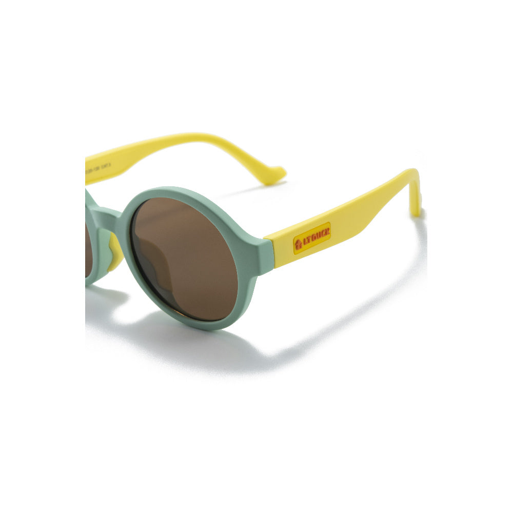LT DUCK Children and Teenagers' Yellow Duck Sunglasses UV Protection, TR Material, Three Colors Available, with a Glasses Box (Green Yellow)