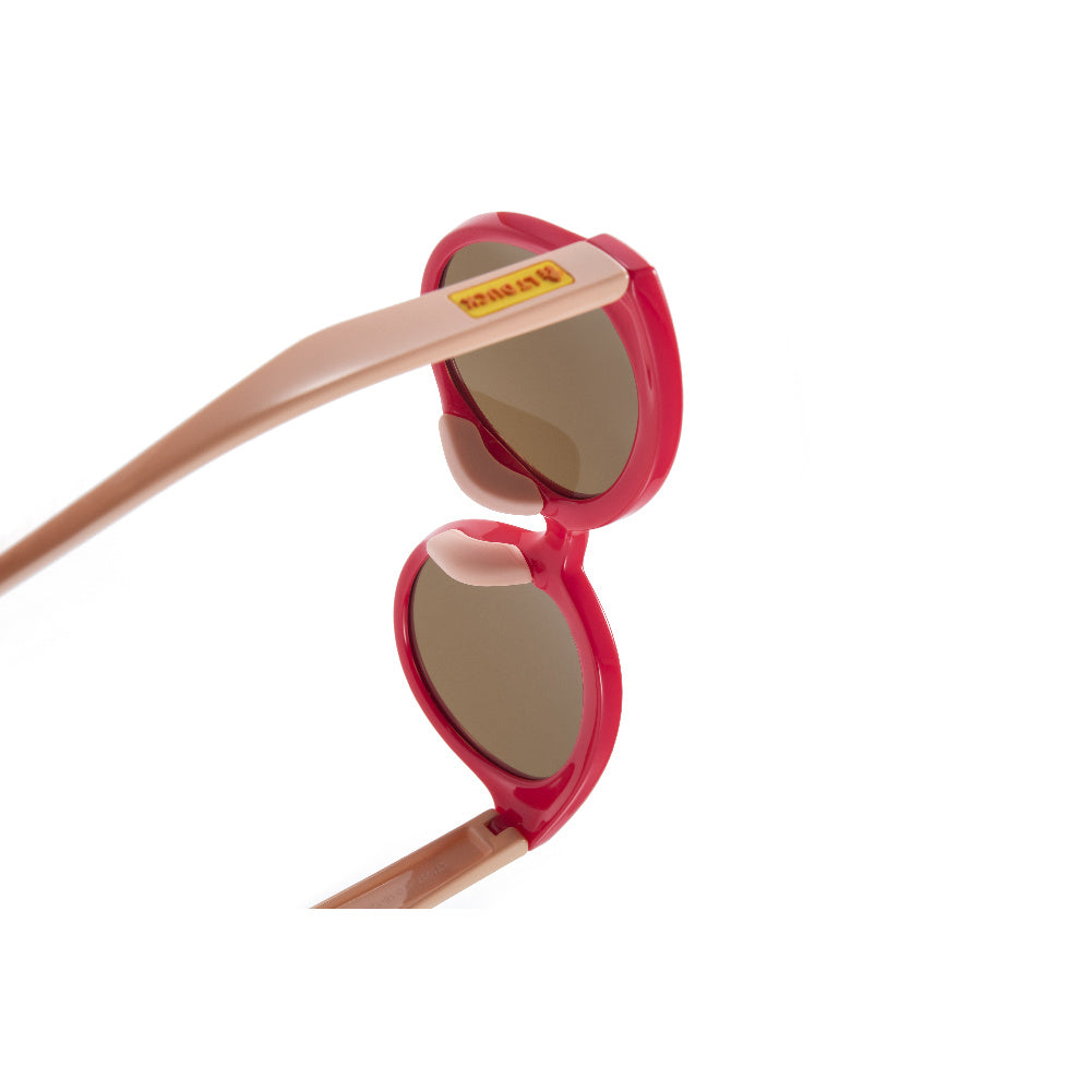 LT DUCK Children and Teenagers' Yellow Duck Sunglasses UV Protection, TR Material, Two Colors Available, with a Glasses Box (Red Pink)