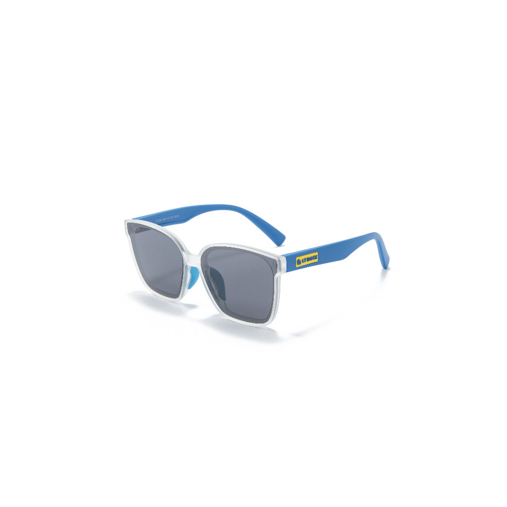 LT DUCK Children and Teenagers' Yellow Duck Sunglasses UV Protection, TR Material, Two Colors Available, with a Glasses Box (White Blue)