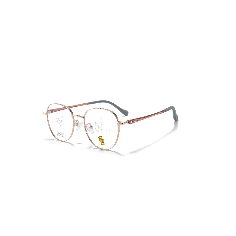 LT DUCK Children and Teenagers' Glasses, New AlloyFrame, Airbag Nose Rest, Durable, Anti-slip, Optical Glasses,Multiple Colors Choices, with a Glasses Box