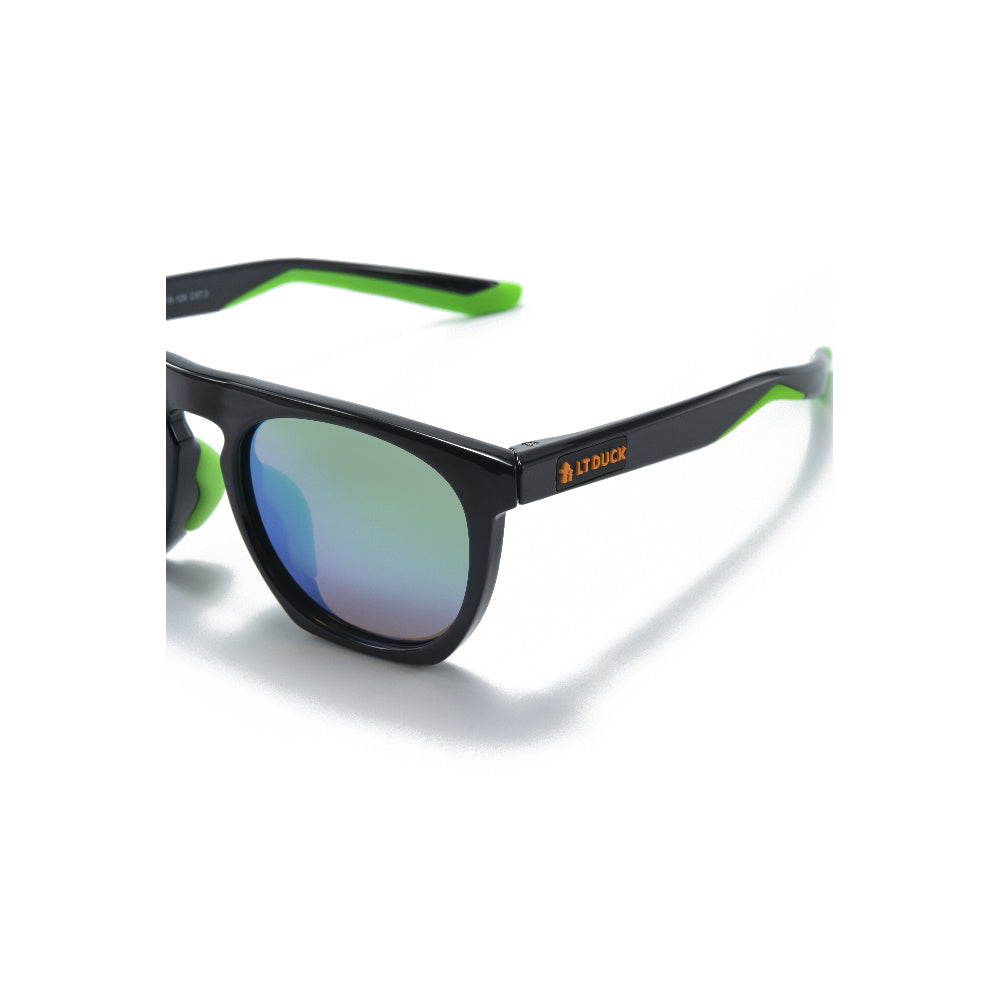LT DUCK Children and Teenagers' Yellow Duck Sunglasses UV Protection, TR Material, Two Colors Available, with a Glasses Box (Black Green)