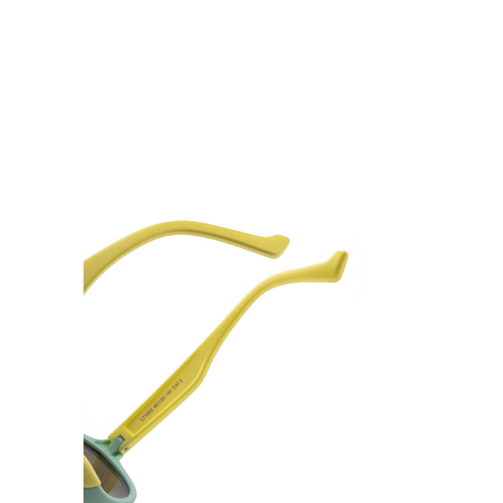 LT DUCK Children and Teenagers' Yellow Duck Sunglasses UV Protection, TR Material, Three Colors Available, with a Glasses Box (Green Yellow)