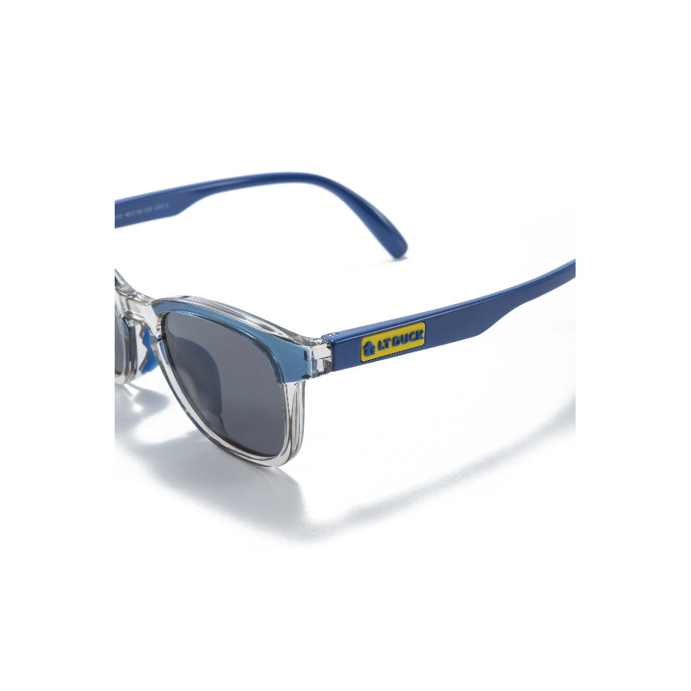 LT DUCK Children and Teenagers' Yellow Duck Sunglasses UV Protection, TR Material, Two Colors Available, with a Glasses Box (Clear White Blue)