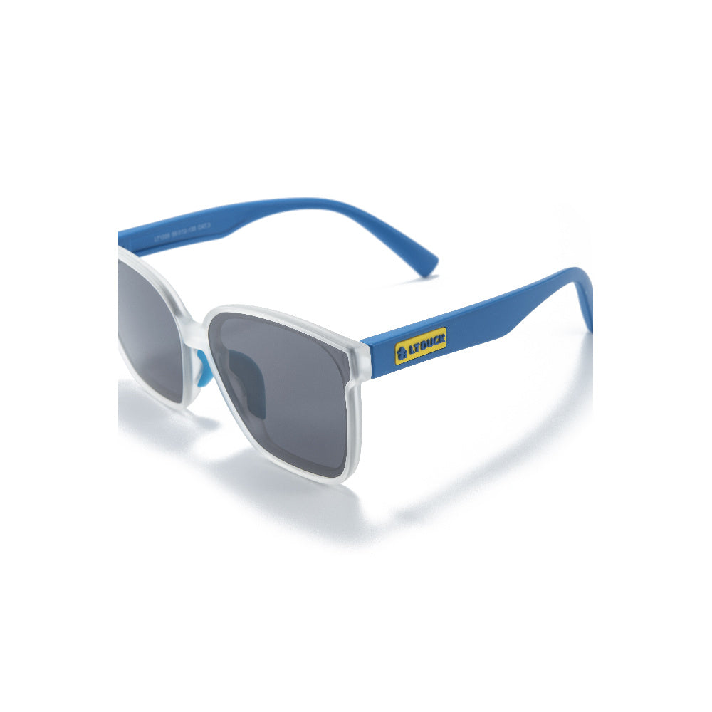 LT DUCK Children and Teenagers' Yellow Duck Sunglasses UV Protection, TR Material, Two Colors Available, with a Glasses Box (White Blue)