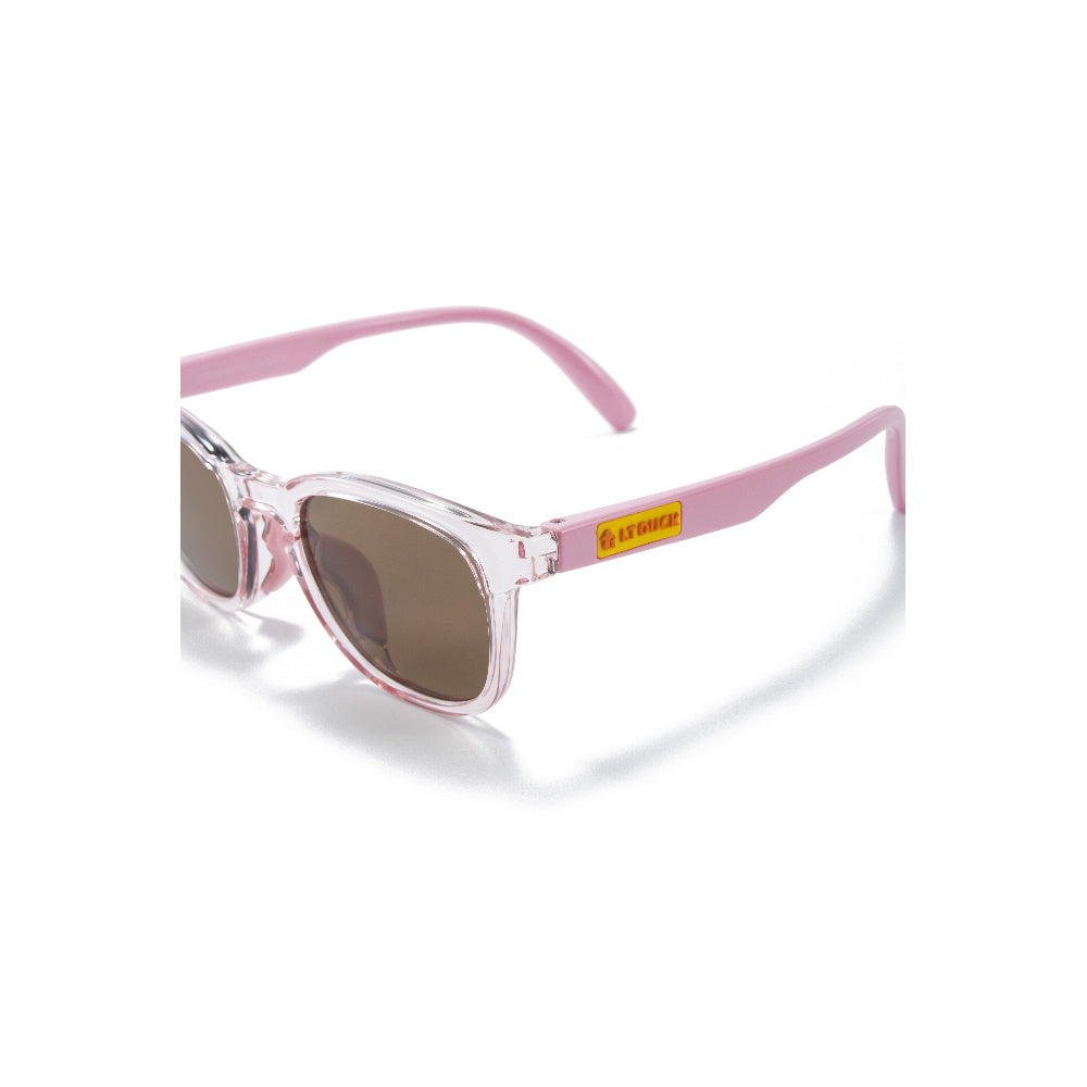 LT DUCK Children and Teenagers' Yellow Duck Sunglasses UV Protection, TR Material, Two Colors Available, with a Glasses Box (Clear White Pink)