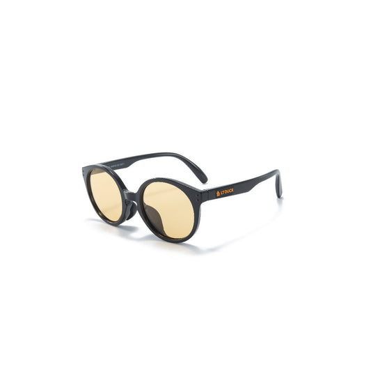 LT DUCK Children and Teenagers' Yellow Duck Sunglasses UV Protection, TR Material, Two Colors Available, with a Glasses Box (Black)
