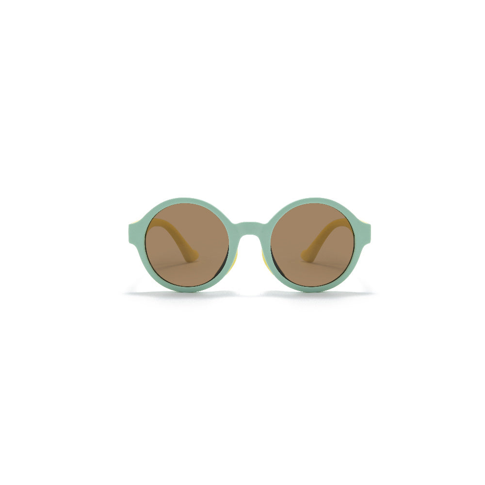 LT DUCK Children and Teenagers' Yellow Duck Sunglasses UV Protection, TR Material, Three Colors Available, with a Glasses Box (Green Yellow)