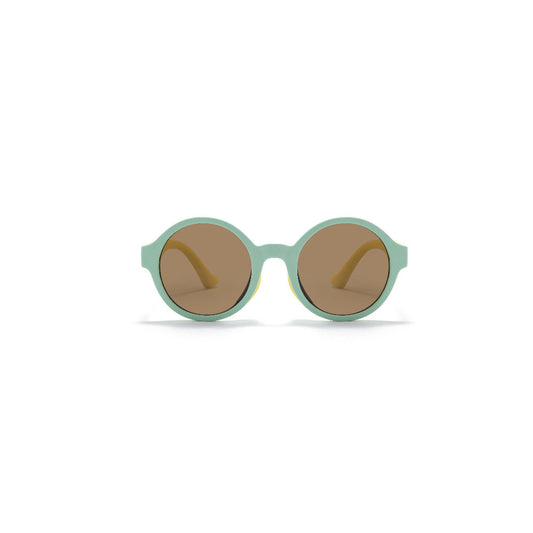 LT DUCK Children and Teenagers' Yellow Duck Sunglasses UV Protection, TR Material, Three Colors Available, with a Glasses Box (Green Yellow)