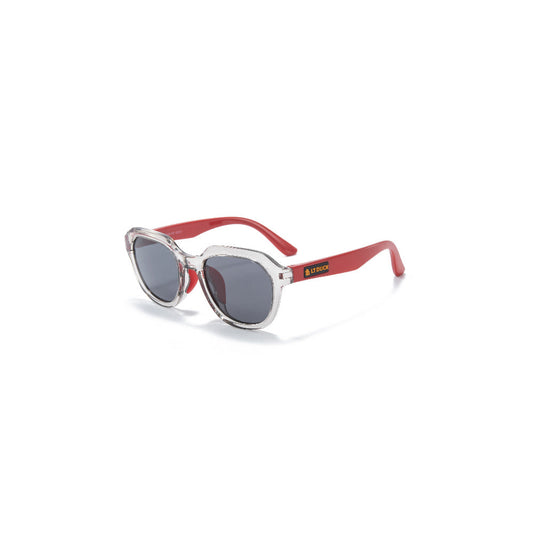 LT DUCK Children and Teenagers' Yellow Duck Sunglasses UV Protection, TR Material, Two Colors Available, with a Glasses Box (Clear White Red)