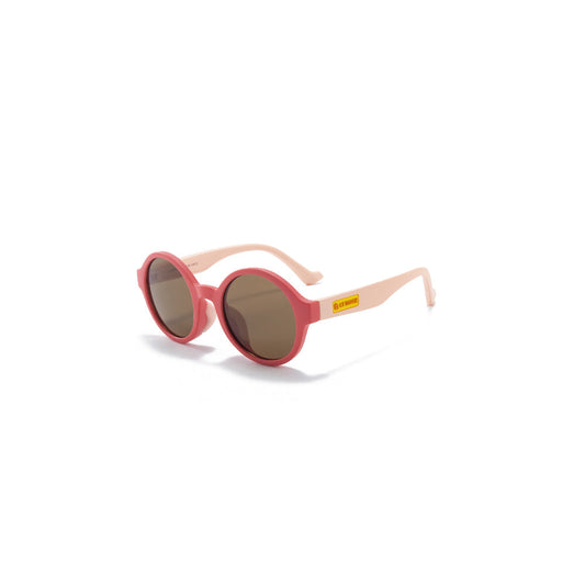 LT DUCK Children and Teenagers' Yellow Duck Sunglasses UV Protection, TR Material, Three Colors Available, with a Glasses Box (Red Pink)