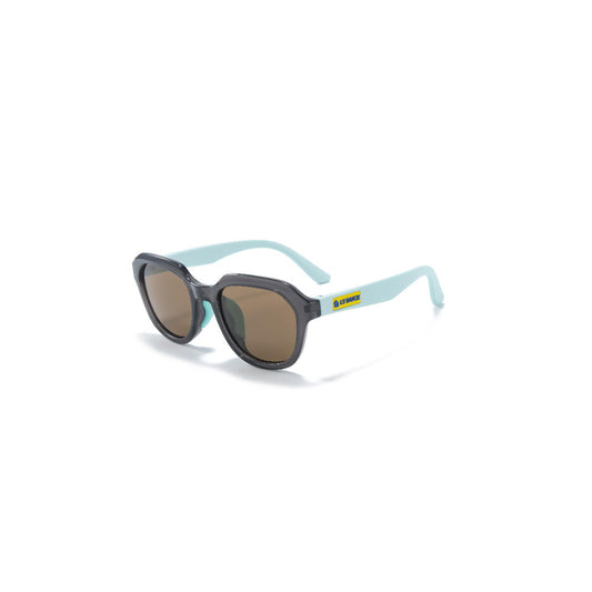 LT DUCK Children and Teenagers' Yellow Duck Sunglasses UV Protection, TR Material, Two Colors Available, with a Glasses Box (Grey Blue)